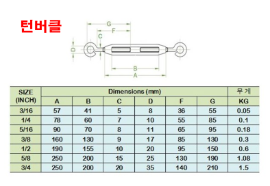 턴버클 제품 사진 1